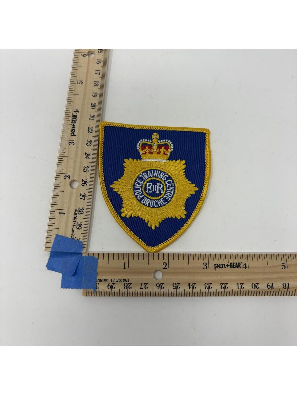 Vintage UK Police Training Centre Bruche Patch Queen Elizabeth II Era